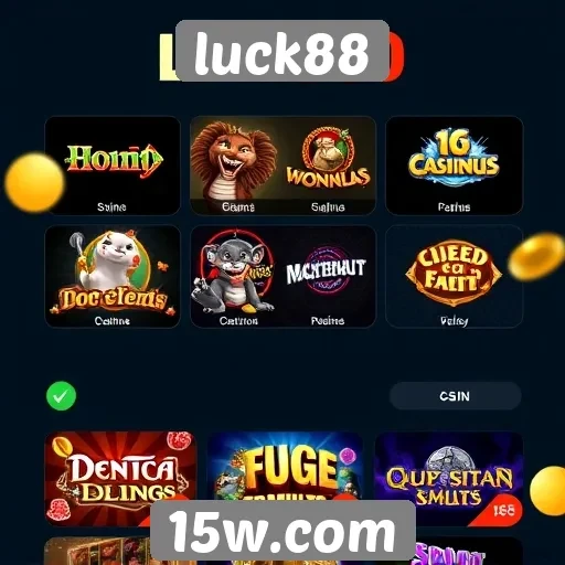 Variedade de jogos oferecidos pela luck88